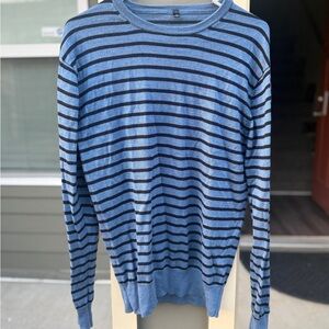 J. Crew Blue Striped Men's Lite Sweater